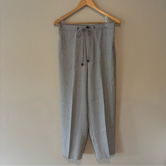 VINTAGE STEPHANIE PARKS‎ High Waist Black & White Pattern Mom Pants 90s Medium - Picture 1 of 15